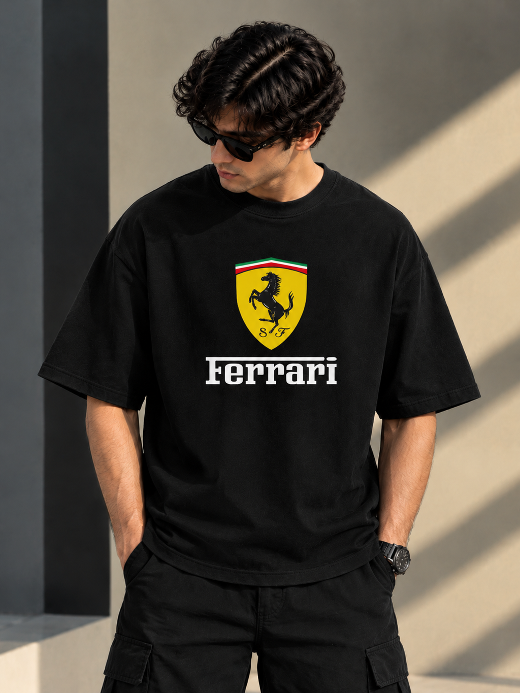 Ferrari 488 Pista Oversized Drop Shoulder T-Shirt